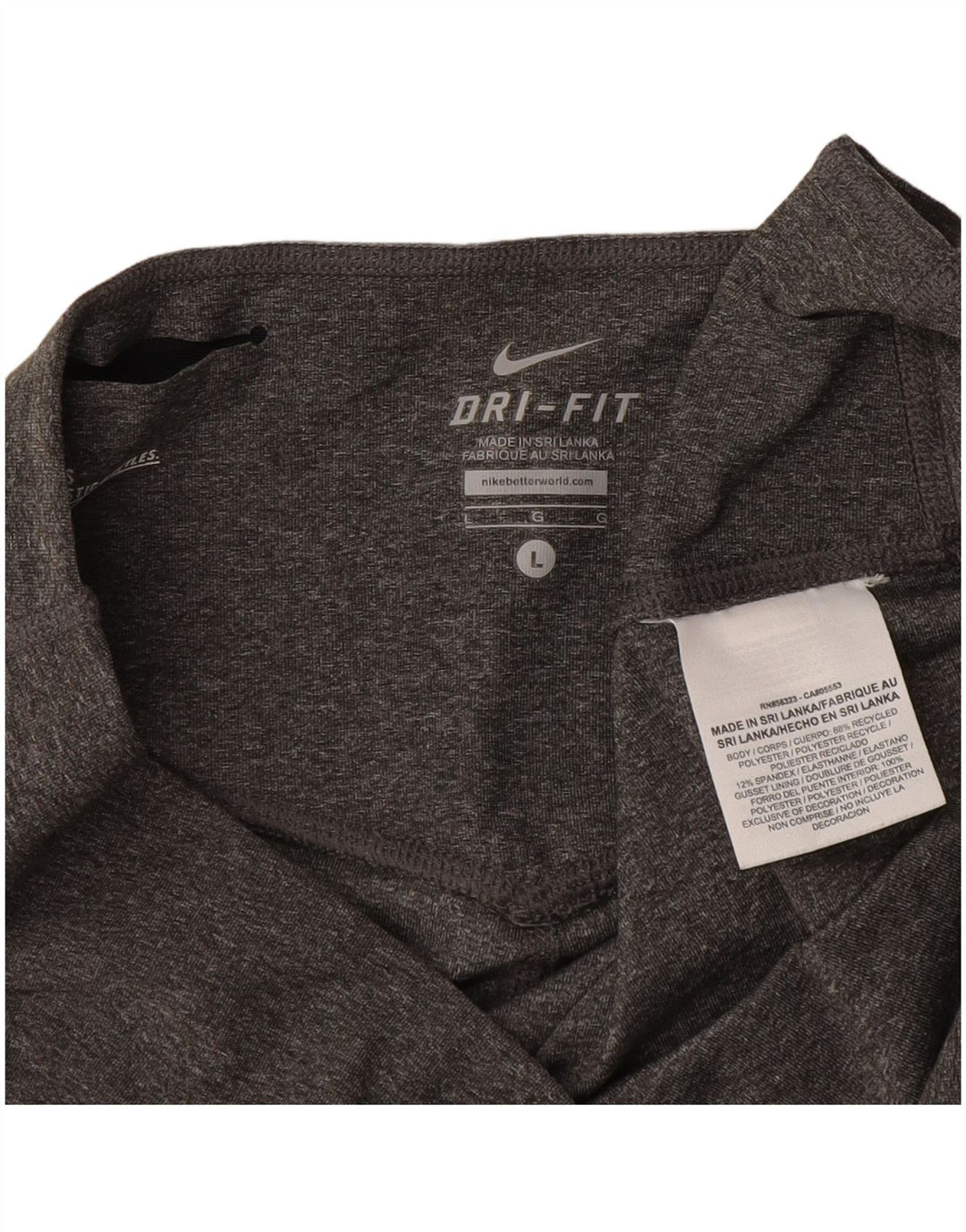 Nike Legging Capri Dri Fit pour femme UK 16 Large Gris Polyester