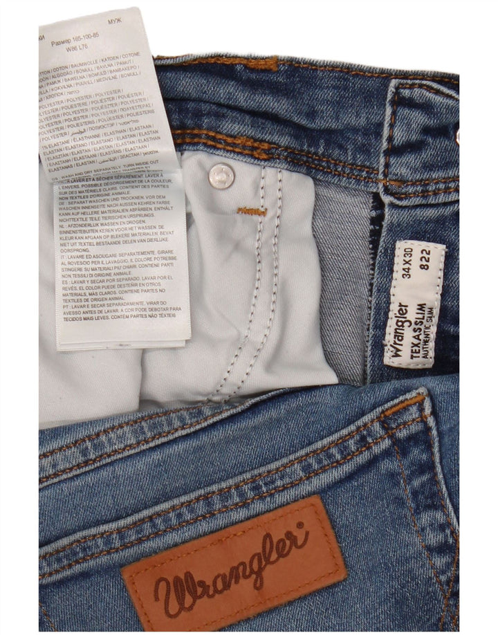 Wrangler Jean Slim Homme W34 L30 Bleu Coton