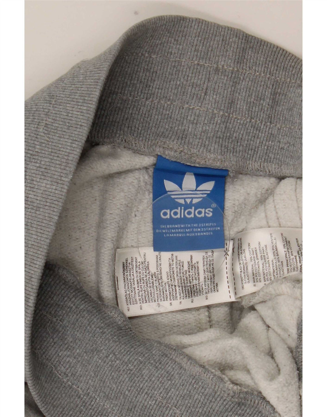 Adidas Pantalon de survêtement pour homme en coton color block gris moyen
