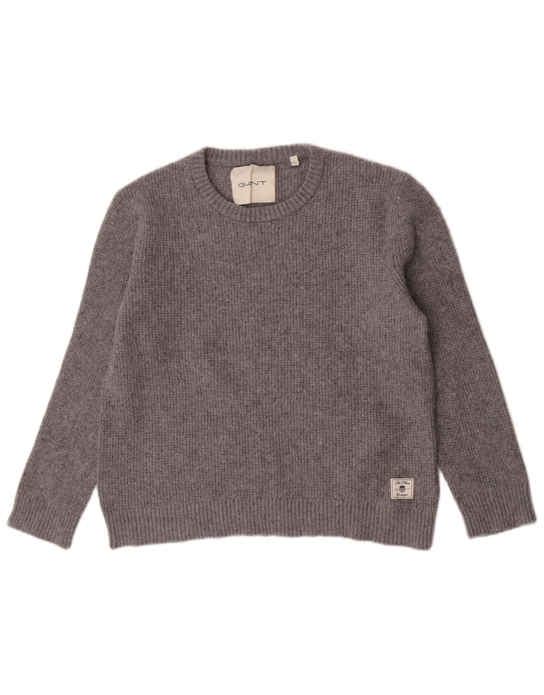 Gant Pull ras du cou pour femme UK 16 Large Gris Coton