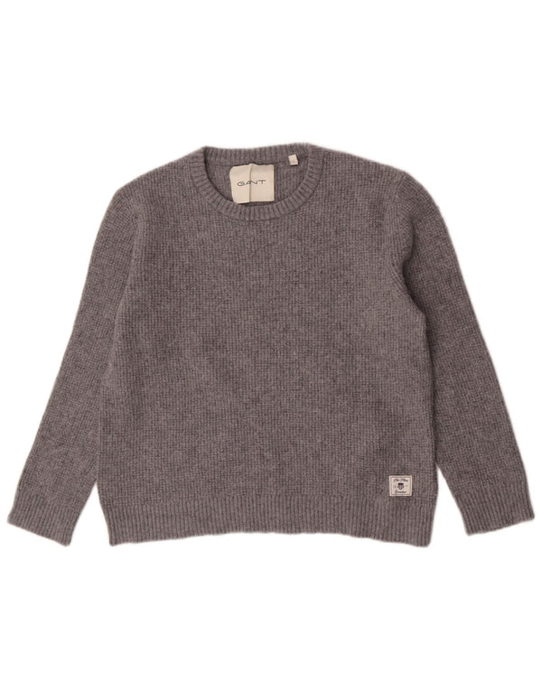 Gant Pull ras du cou pour femme UK 16 Large Gris Coton