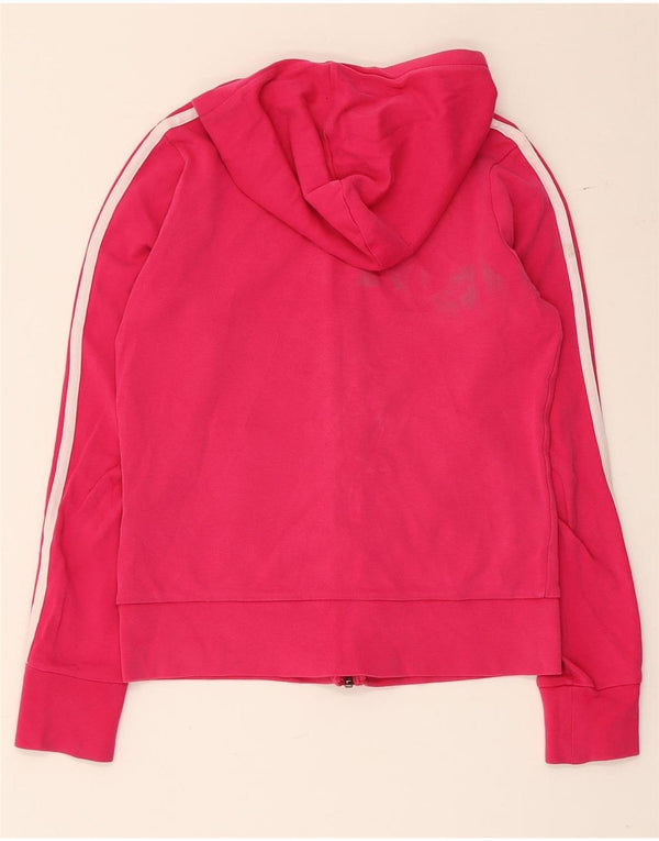 Adidas Pull à capuche zippé pour femme UK 8 Petit coton rose