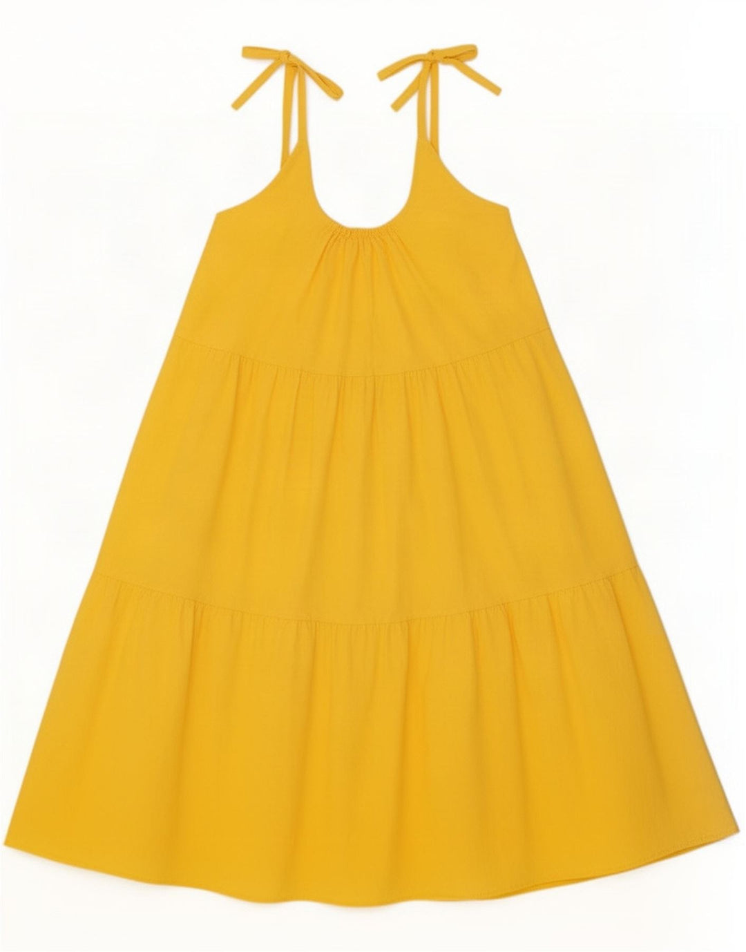 vintage Femme Robe d’été UK 12 Jaune Moyen
