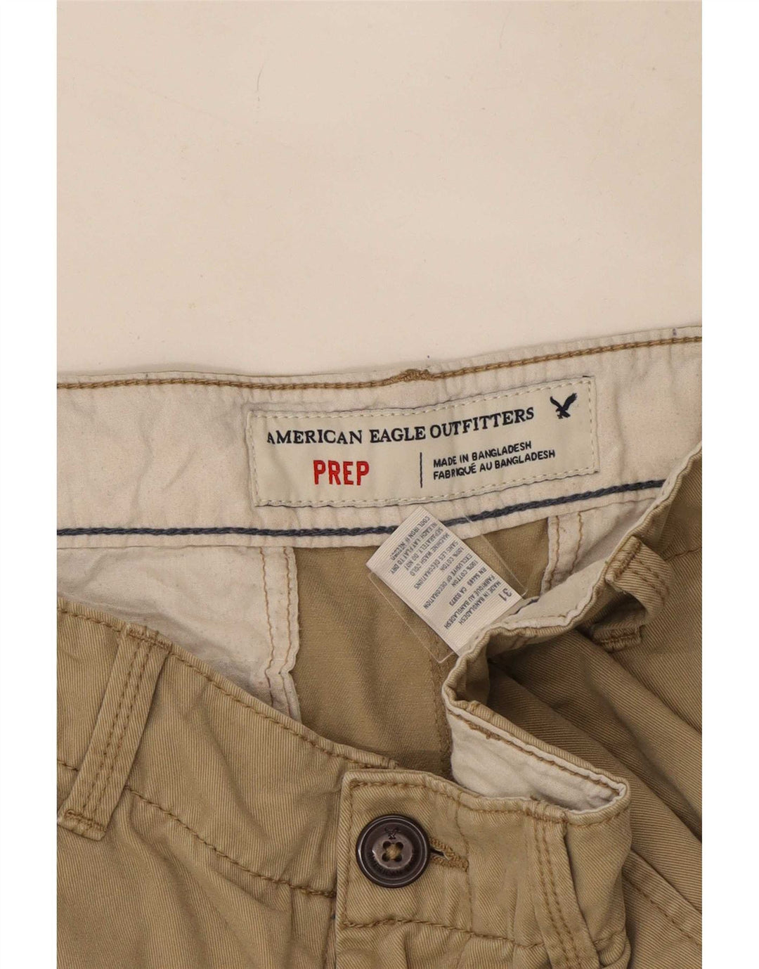 American Eagle Outfitters Short chino pour homme W31 en coton beige moyen