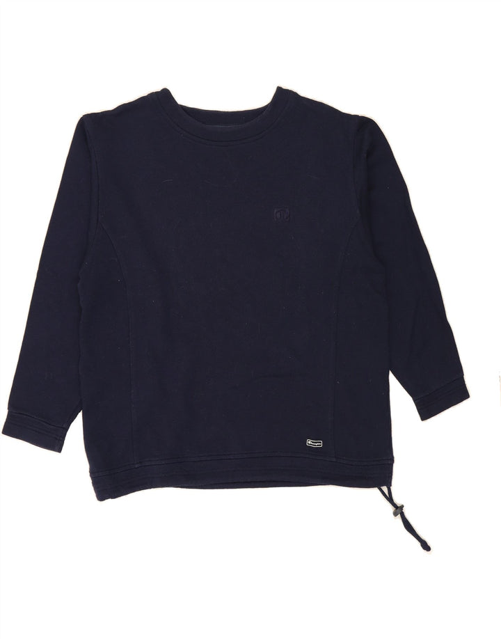CHAMPION Womens Sweatshirt Jumper UK 14 Medium Navy Blue Cotton Vintage Champion and Second-Hand Champion from Messina Hembry 