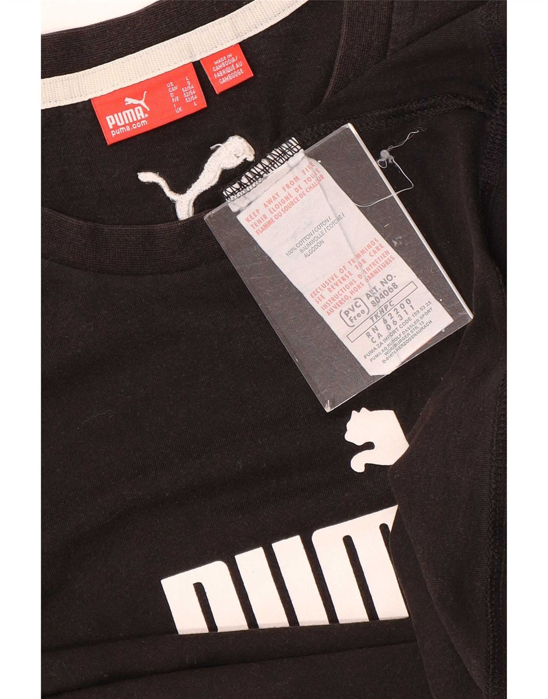 Puma T-shirt graphique pour homme, grand, en coton, marron