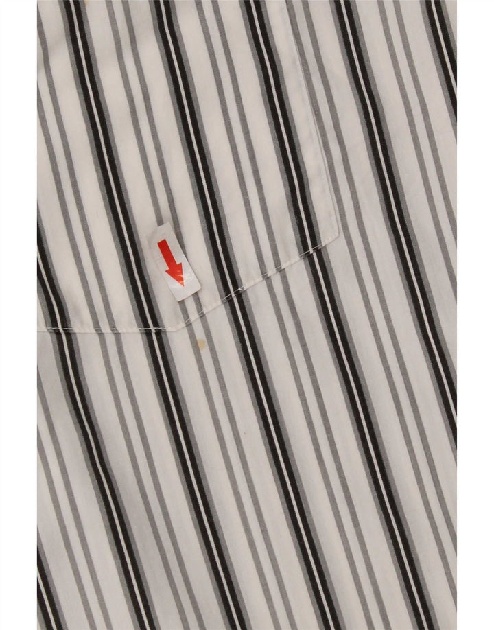Chemise Homme Vintage Grande Rayée Blanche