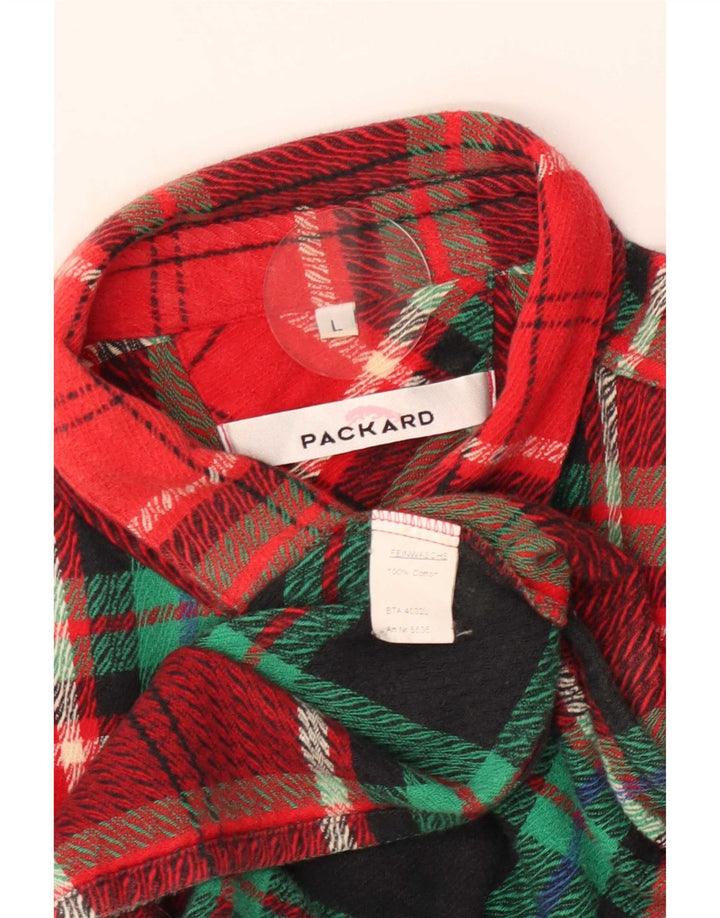 Packard Chemise en flanelle pour homme Grand coton à carreaux rouge