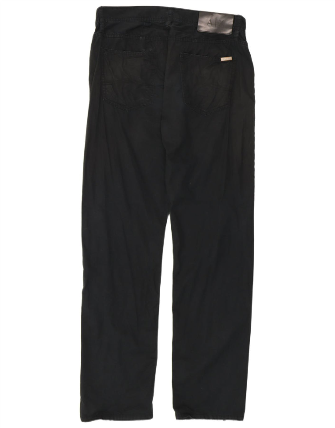Armani Exchange Pantalon décontracté droit pour homme W32 L30 Noir Coton