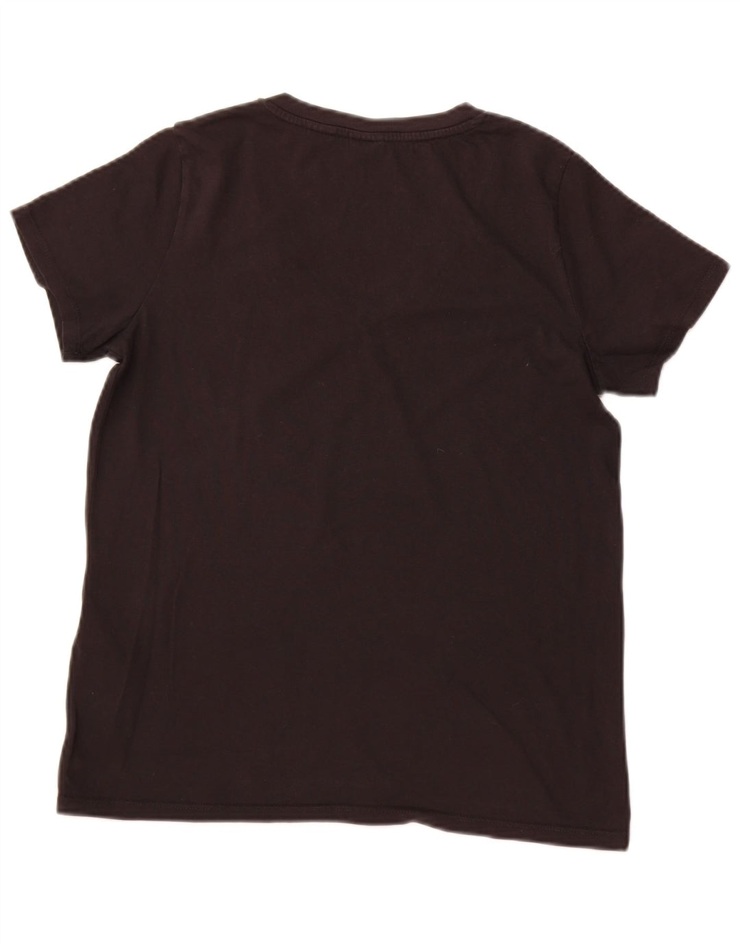 LEVI'S T-Shirt Femme UK 12 Noir Moyen Coton