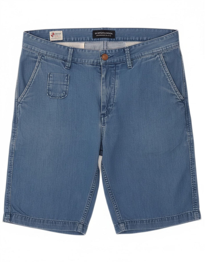 Scotch & Soda Short en Jean W32 Homme Bleu Moyen Coton