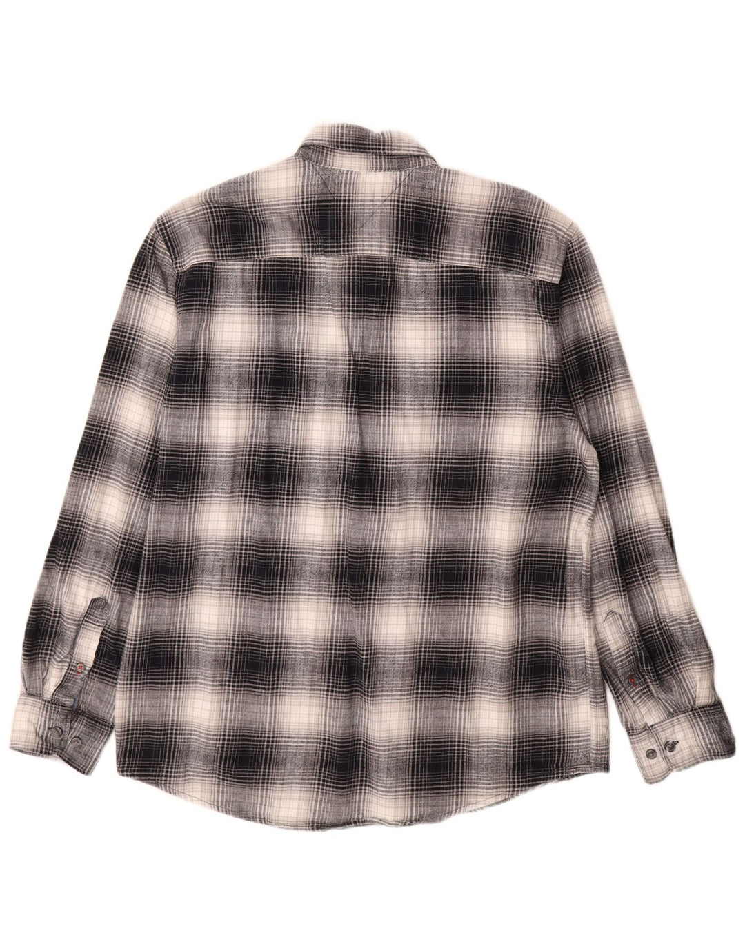 Tommy Hilfiger Chemise en flanelle coupe classique pour homme XL Gris à carreaux en coton