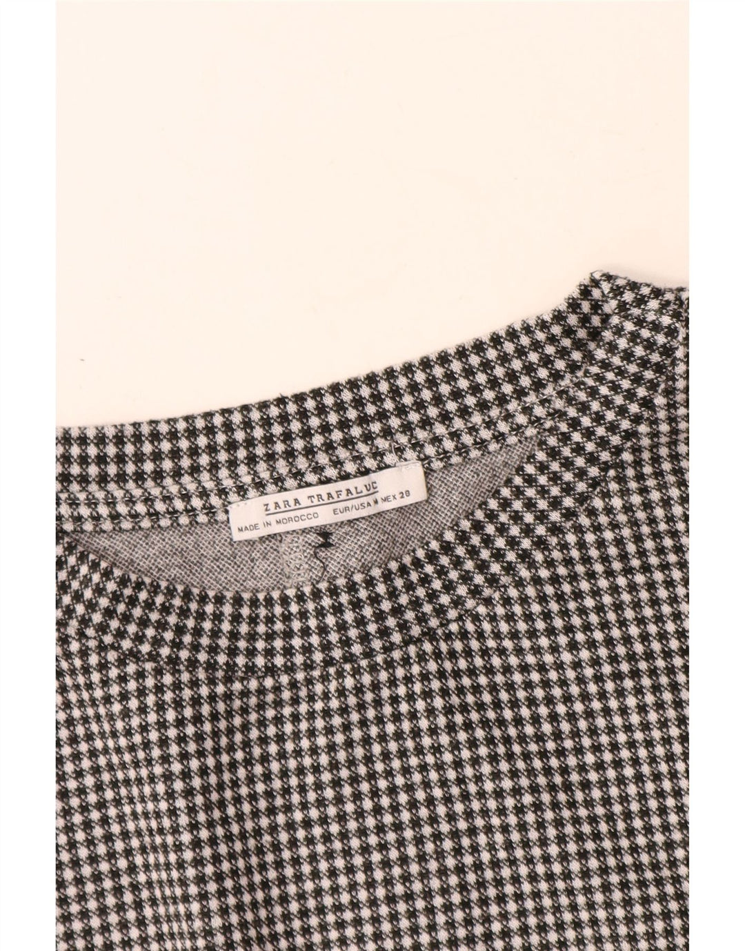 Zara Chemisier à manches longues pour femme UK 12 Medium Black Check