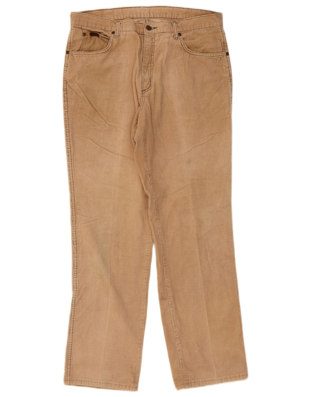 WRANGLER Pantalon droit Texas en velours côtelé pour homme W36 L31 Beige Coton