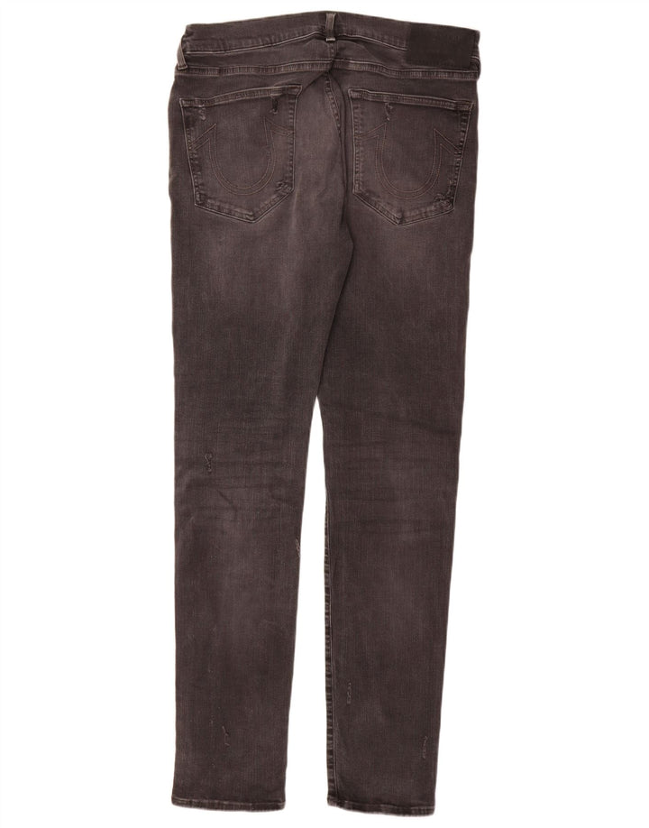 True Religion Jean slim vieilli pour homme W36 L34 Gris Coton