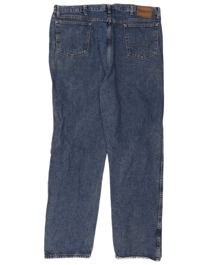 Wrangler Jean droit homme W42 W34 bleu coton