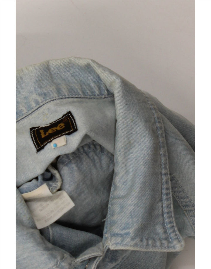 LEE Gilet en jean pour femme UK 14 Large Bleu Coton