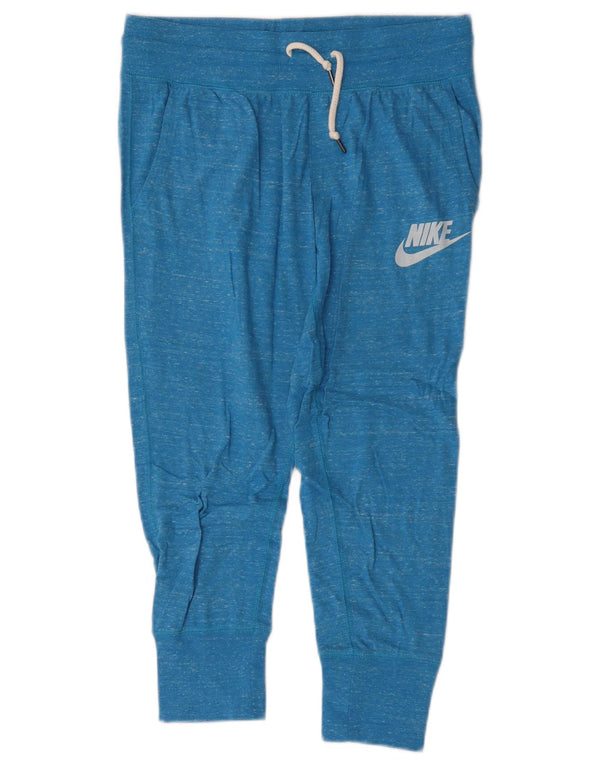 Nike Pantalon de survêtement graphique pour femme UK 10 Small Bleu moucheté