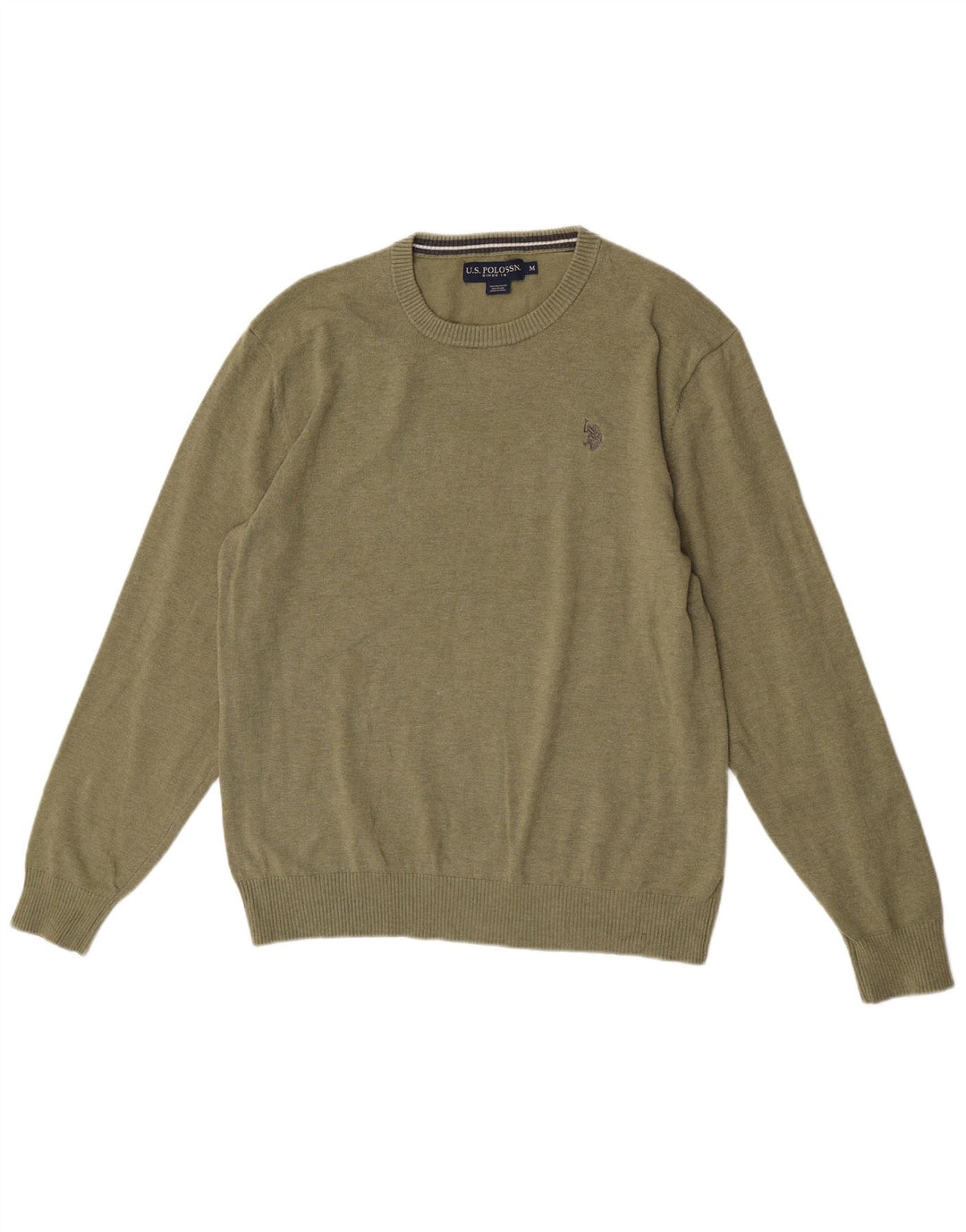 U.S. Polo Assn. Pull col rond homme vert moyen polyester