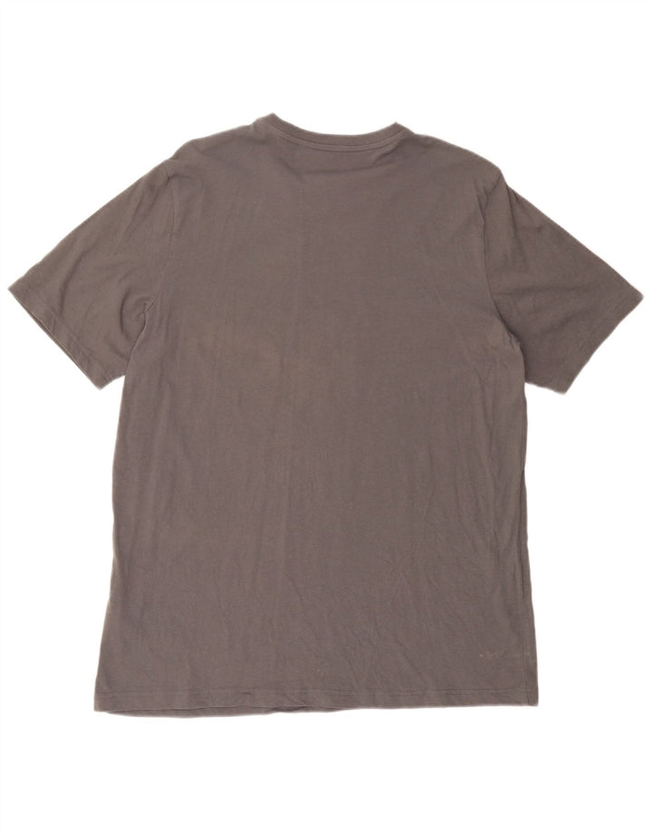 ADIDAS T-shirt graphique pour hommes, grand, gris, coton