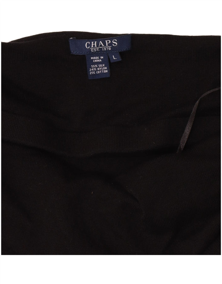 Chaps Haut court dos nu pour femme UK 44 Large Soie noire