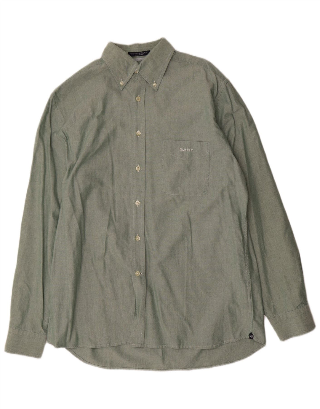 GANT Chemise Regular Fit Homme Vert Moyen Coton