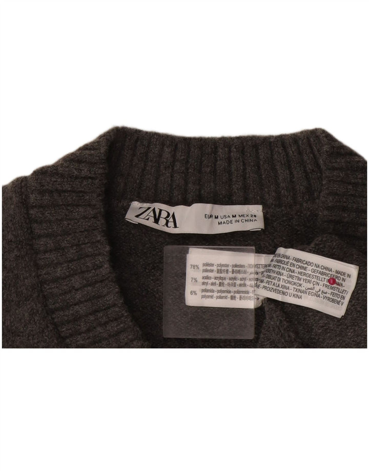 Zara Femme Débardeur UK 14 Gris Moyen Polyester