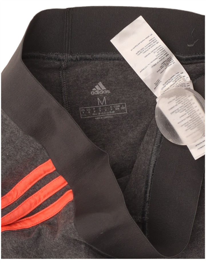 ADIDAS Leggings Femme UK 12/14 Coton Gris Moyen