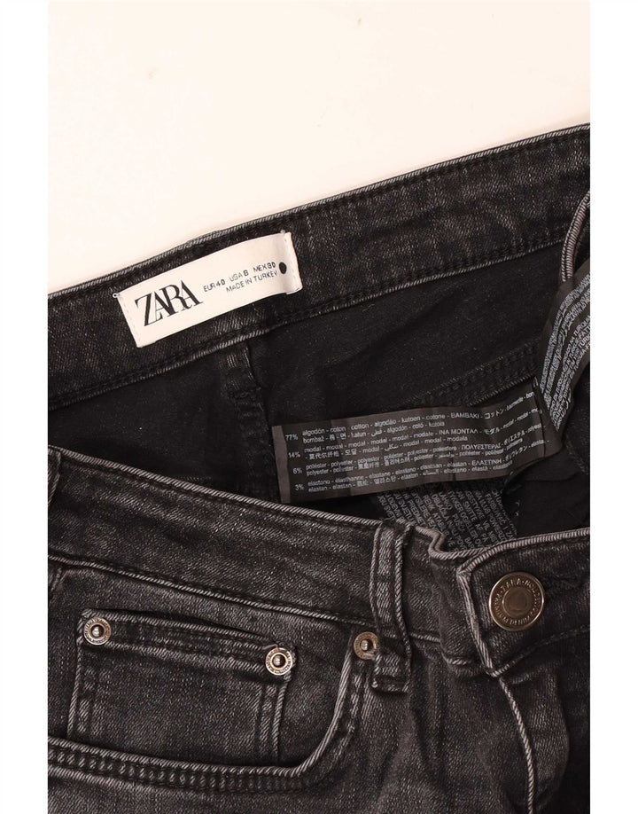 Zara Jean Slim Femme EU 40 Moyen W30 L28 Coton Noir