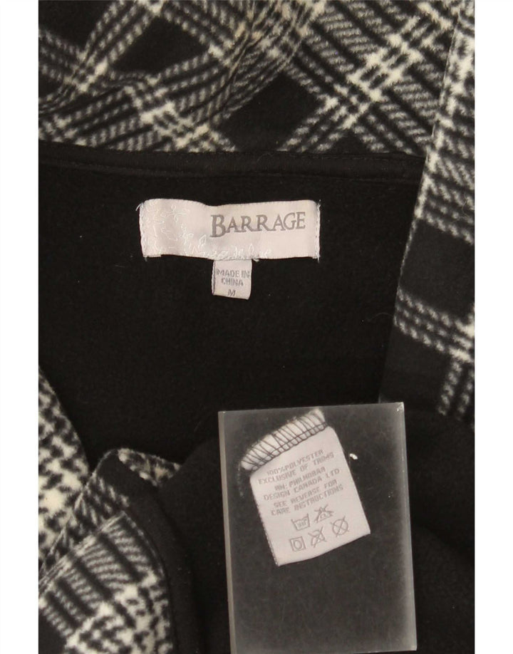 Barrage Veste coupe-vent polaire pour femme UK 14 Medium Noir Plaid Polyester