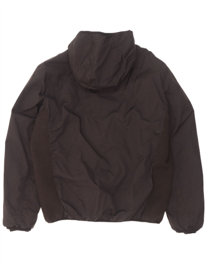 Kappa Veste matelassée à capuche pour homme UK 44 2XL Noir Polyamide