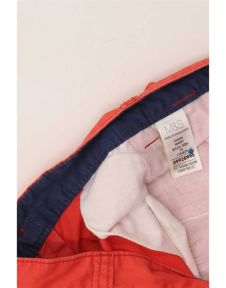 Marks & Spencer Short Cargo Homme W32 Coton Rouge Moyen