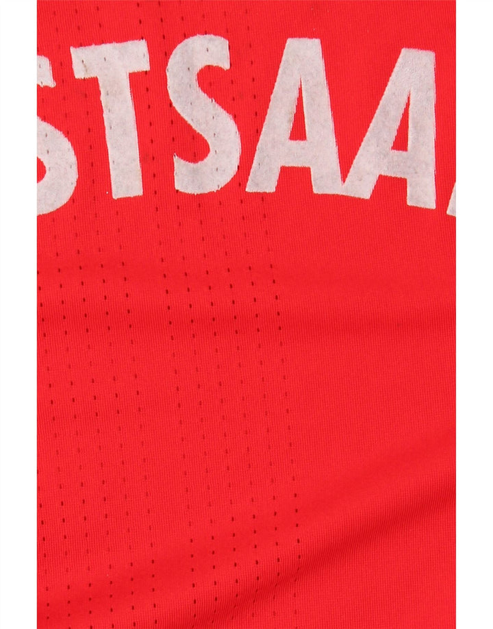 Adidas Haut graphique à manches longues pour hommes en polyester rouge moyen