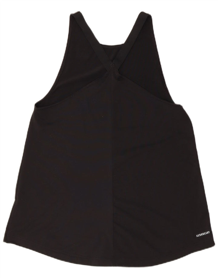 ADIDAS Femmes Aeroready Débardeur UK 12/14 Moyen Noir