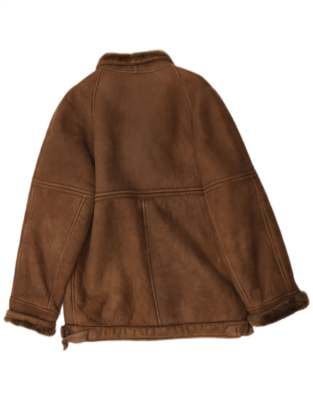 veste en peau de mouton vintage pour hommes IT 50 Large Brown