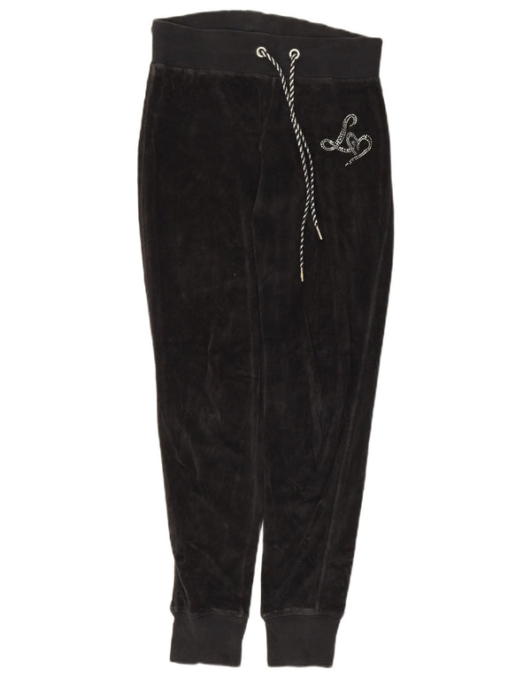 Lipsy Pantalon De Survêtement En Velours Pour Femme Pantalon De Jogging UK 8 Small Noir