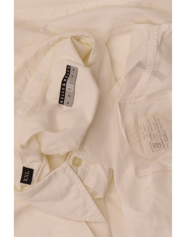 BELFE & BELFE Chemise à manches courtes pour homme 2XL Blanc Coton