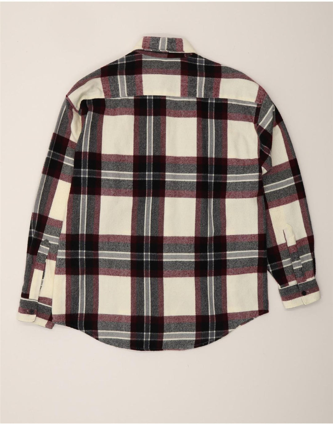 Dénoncer Mens Lumberjack Flannel Shirt Medium Burgundy Check Acrylique