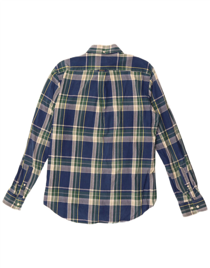 Gant Chemise Regular Fit Homme Bleu Marine Moyen Carreaux Coton