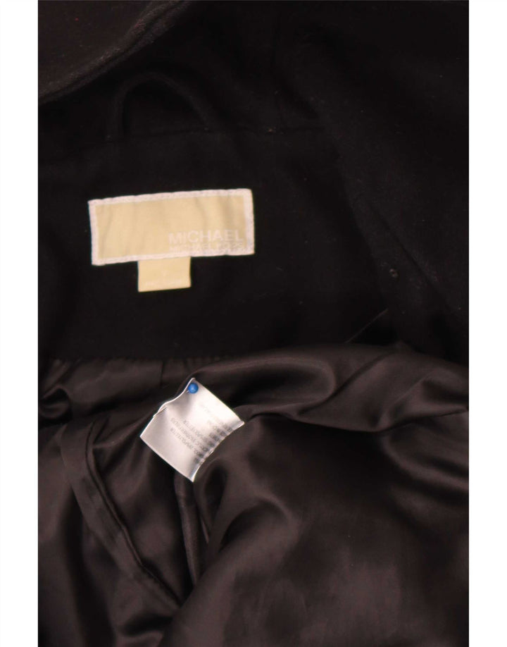 Michael Kors Veste Parka à capuche pour femme UK 14 Laine noire moyenne