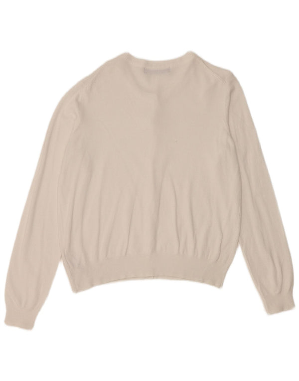 Marks & Spencer Pull cardigan court pour femme UK 12 Viscose blanc moyen