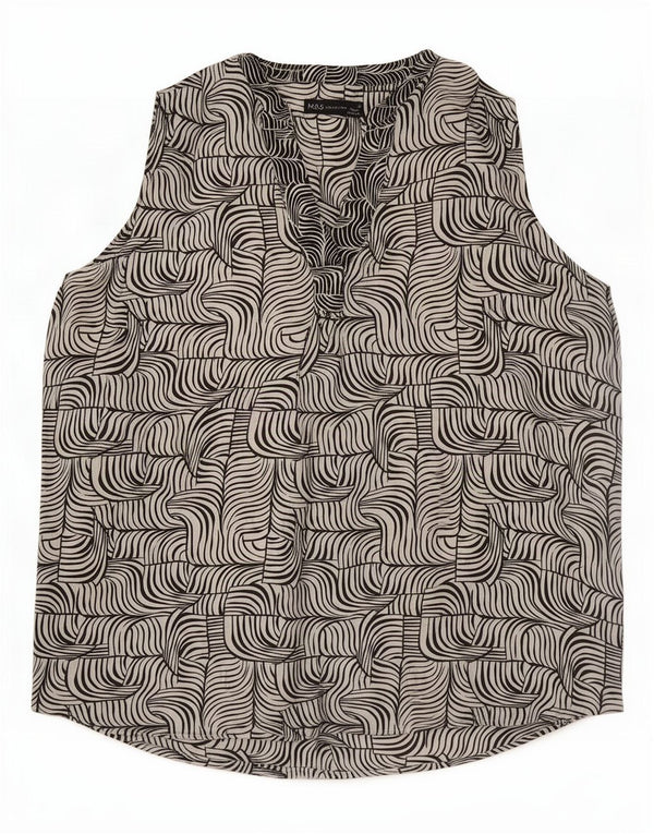 Marks & Spencer Chemisier sans manches pour femme UK 18 XL Blanc Géométrique