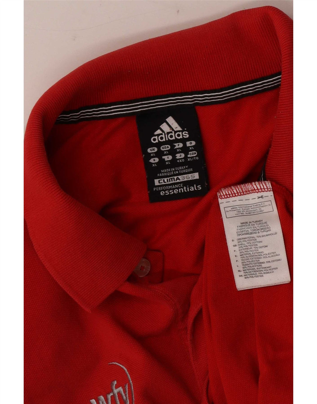 Adidas Polo Homme XL Rouge Coton