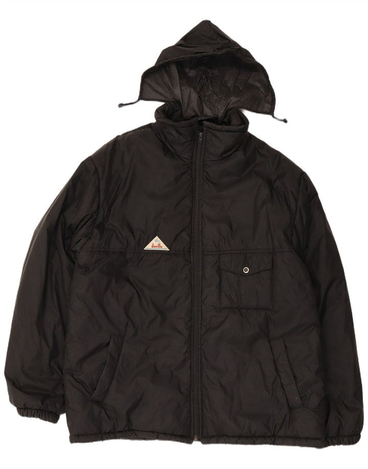 veste matelassée à capuche vintage pour homme IT 60 5XL Noir Polyamide