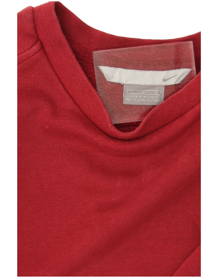 Nike Sweat-shirt pour homme en coton rouge Taille L