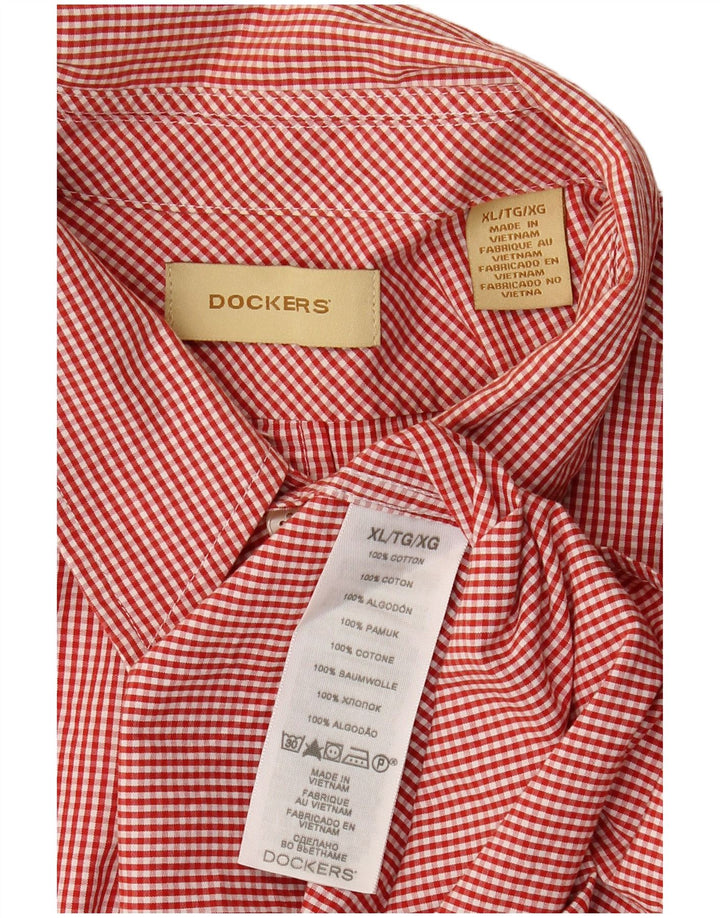 Dockers Chemise Homme XL Rouge Vichy Coton