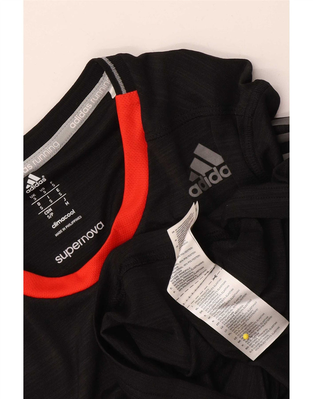 Adidas Hommes Climacool Haut À Manches Longues Petit Noir Colorblock Polyester