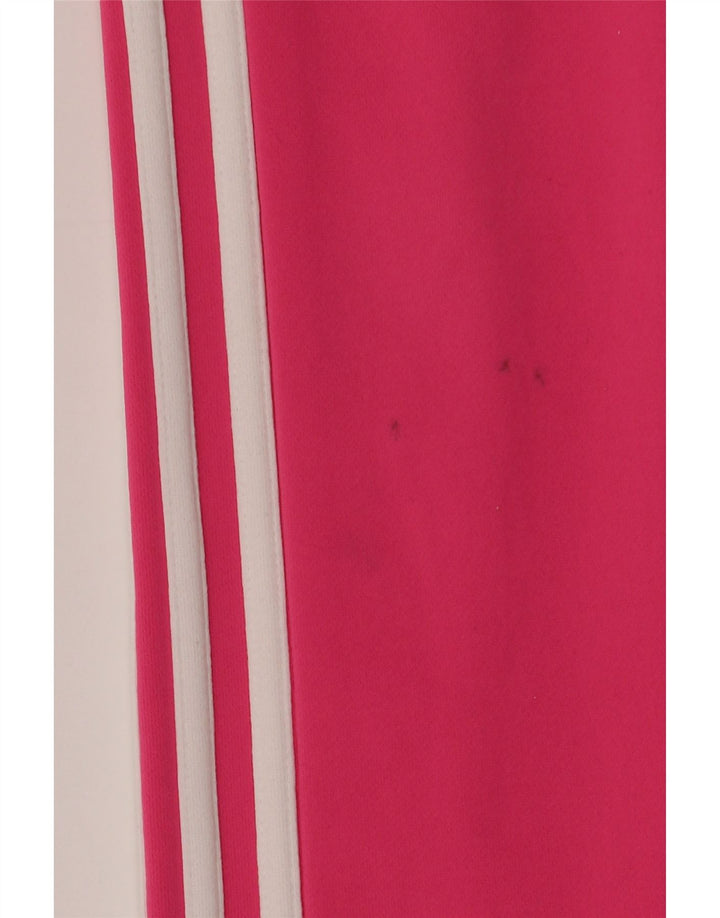 Adidas Pantalon de survêtement droit pour femme UK 10 Petit Rose Polyester