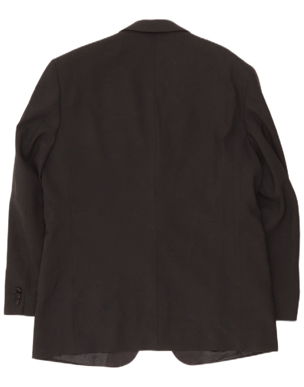 Marks & Spencer Veste blazer à 2 boutons pour homme UK 42 Large Noir Polyester