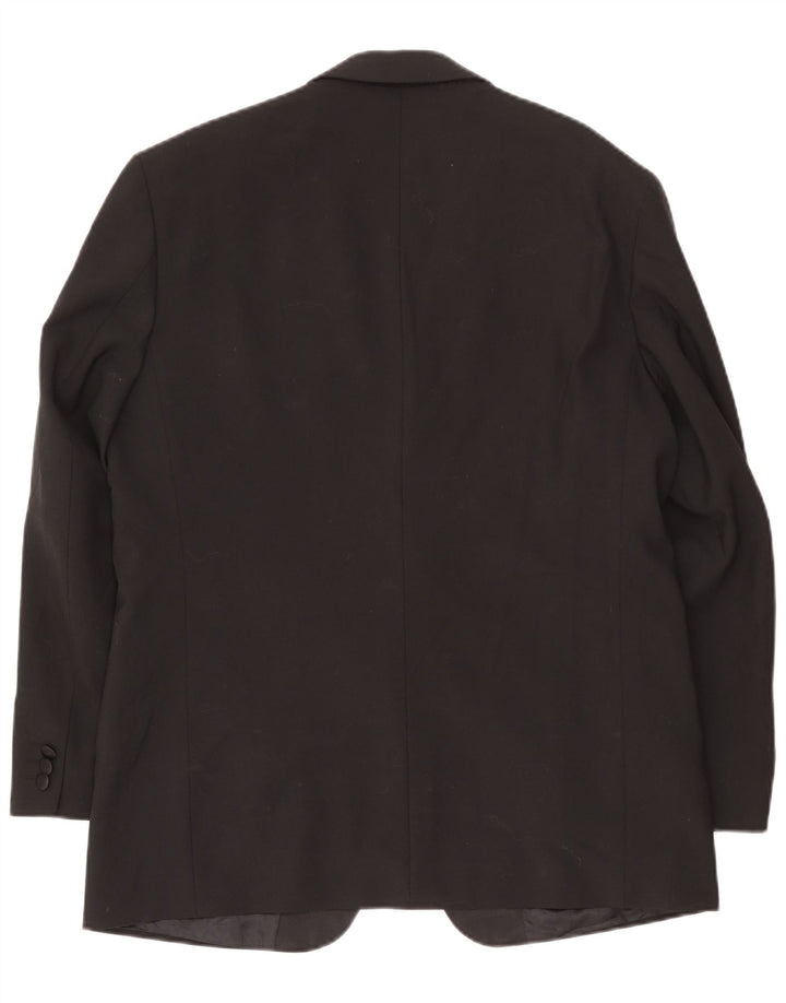 Marks & Spencer Veste blazer à 2 boutons pour homme UK 42 Large Noir Polyester